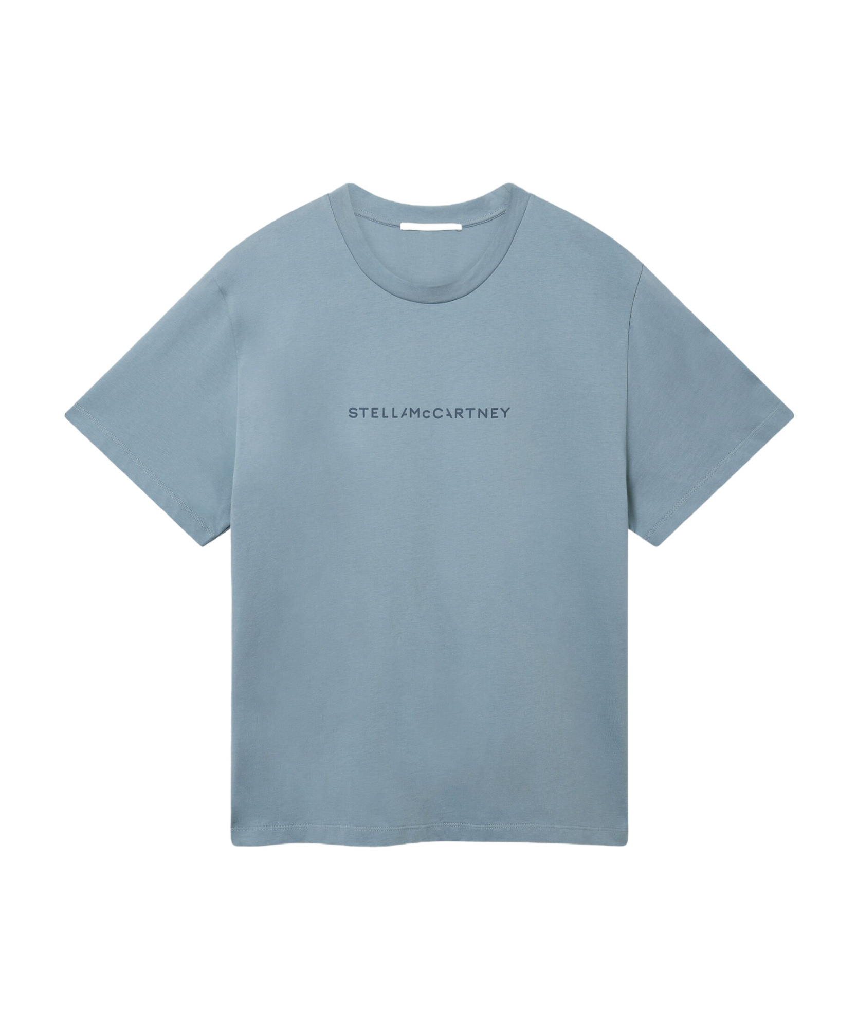 Stella Mccartney Open-necked Black Shirt In Blue