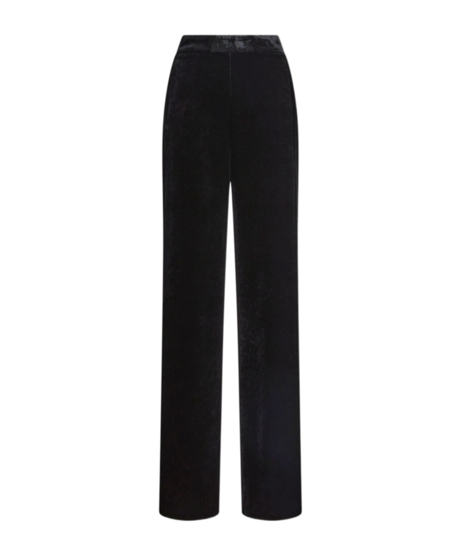 Etro , Velvet Palazzo Trousers, Woman, Black, Size 46 In Black
