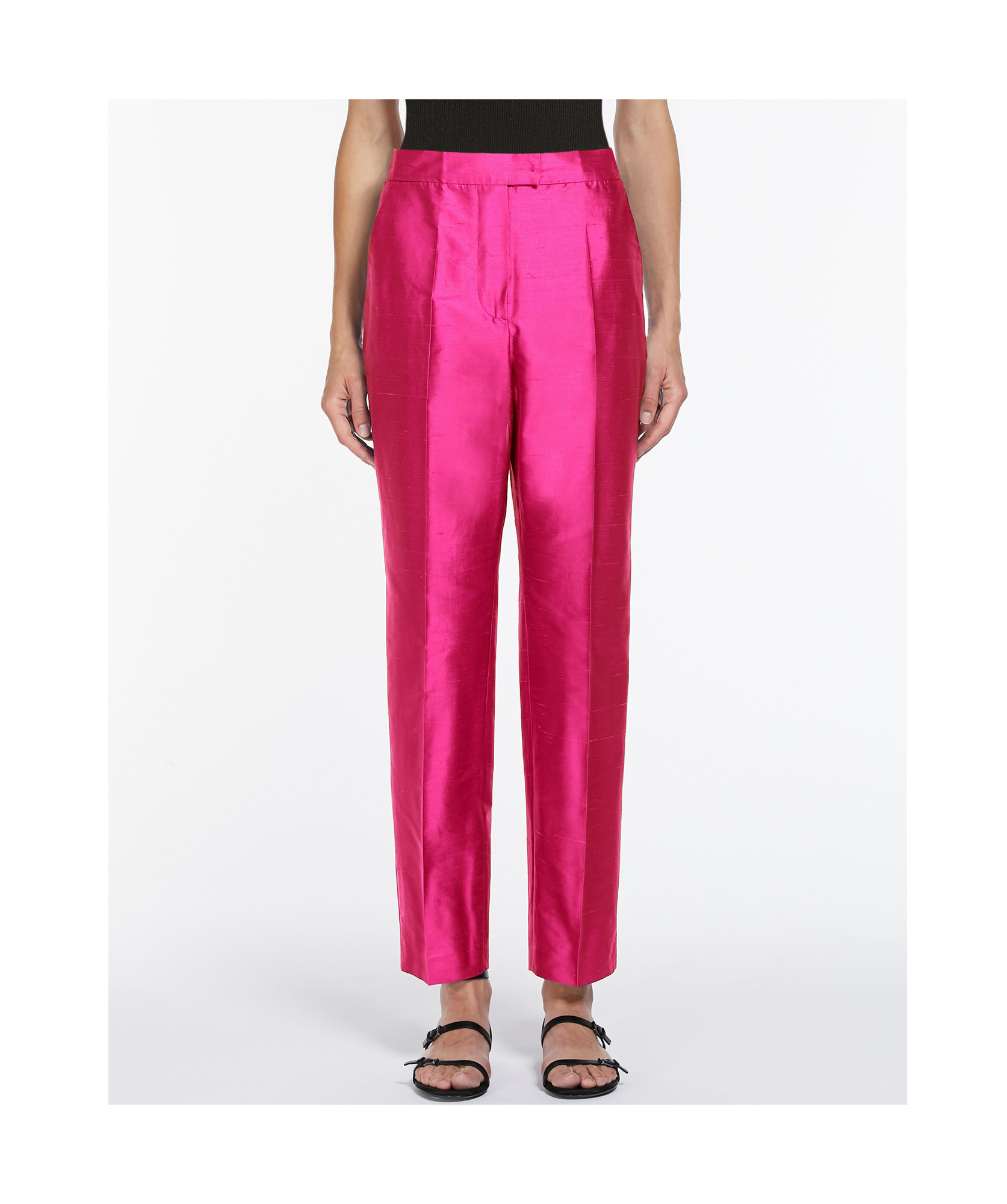 Max Mara Straight Slacks In Pink