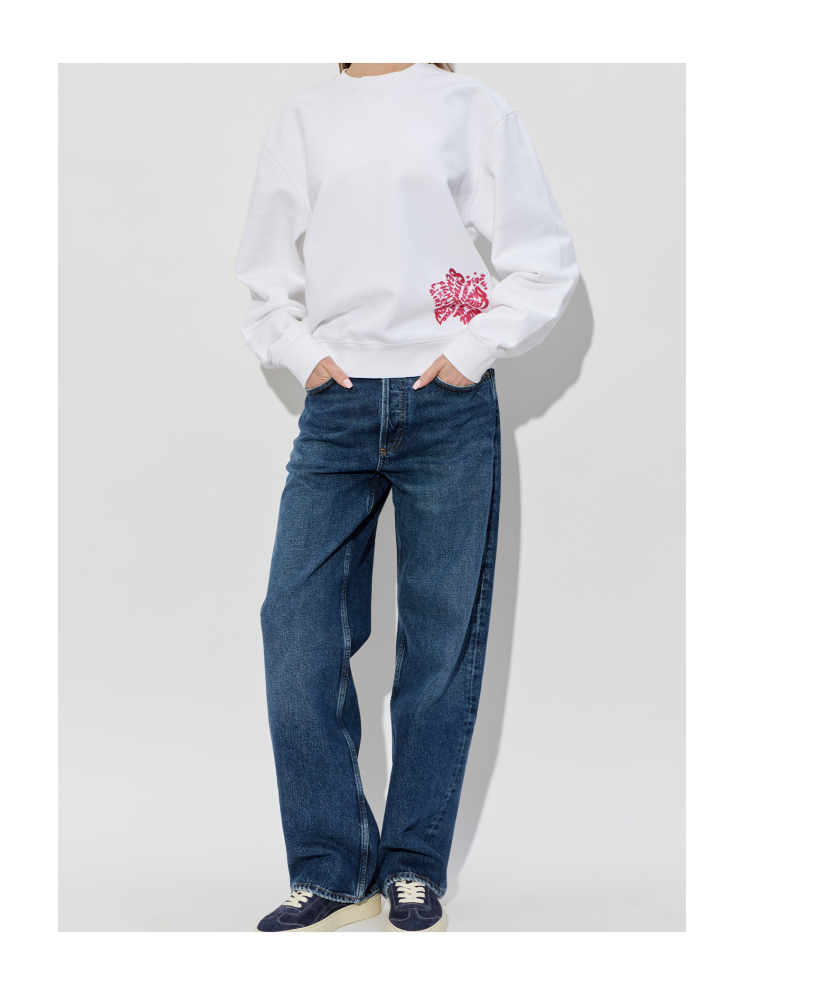 Dsquared2 Long Sleeve Sweatshirt In White