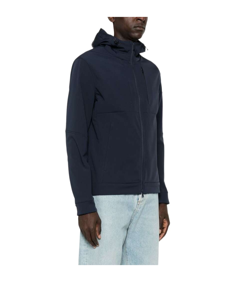 Paul & Shark Hooded Shell Jacket In Black