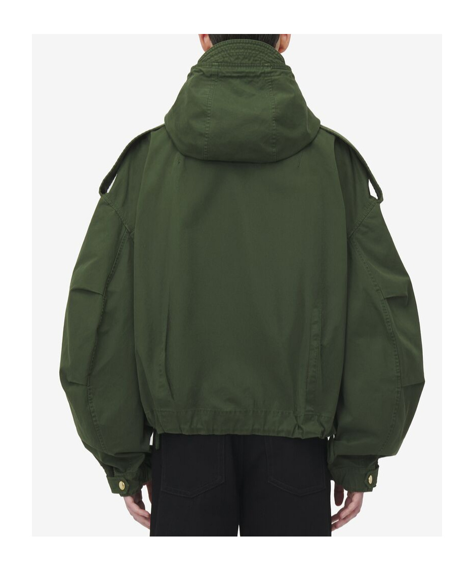 Alexander Mcqueen Cotton Hooded Jacket In Black