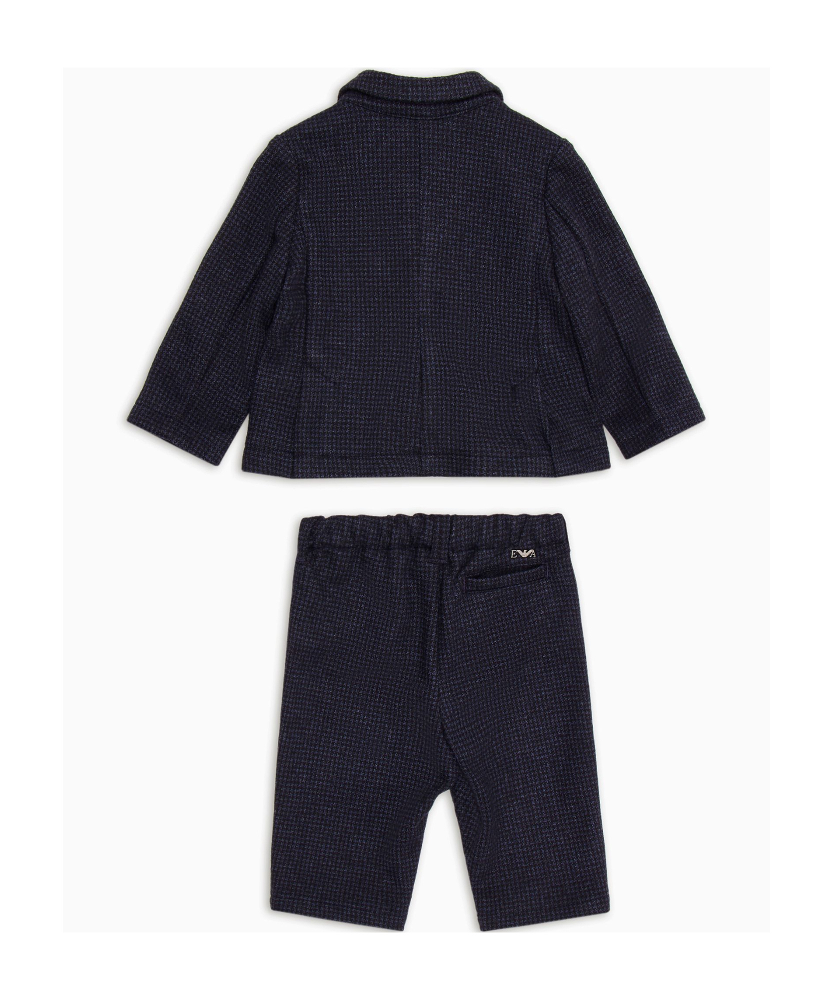 Emporio Armani Houndstooth-pattern Trouser Set In Black