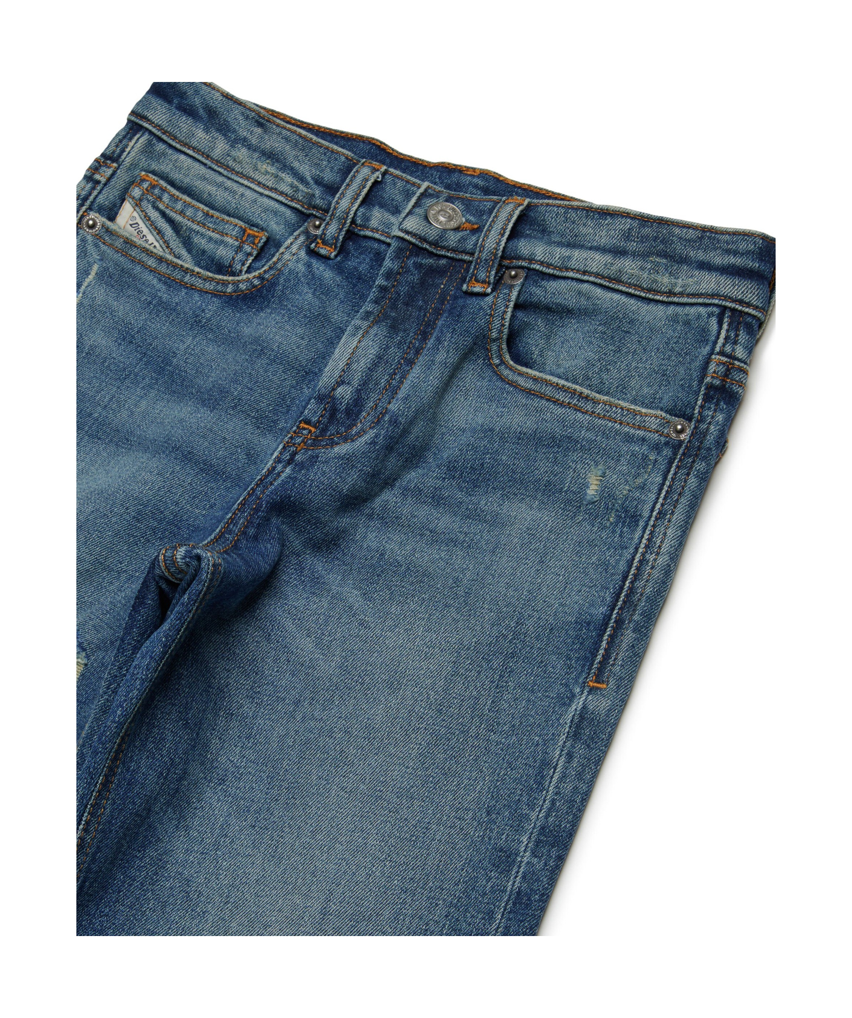 Diesel 2001 D-macro Mid-rise Straight-leg Jeans In Blue