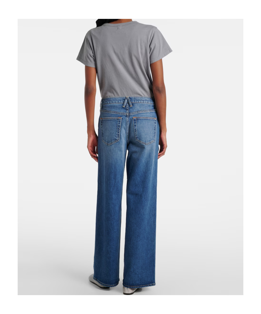 Slvrlake Mid-rise Wide-leg Denim Trousers In Blue