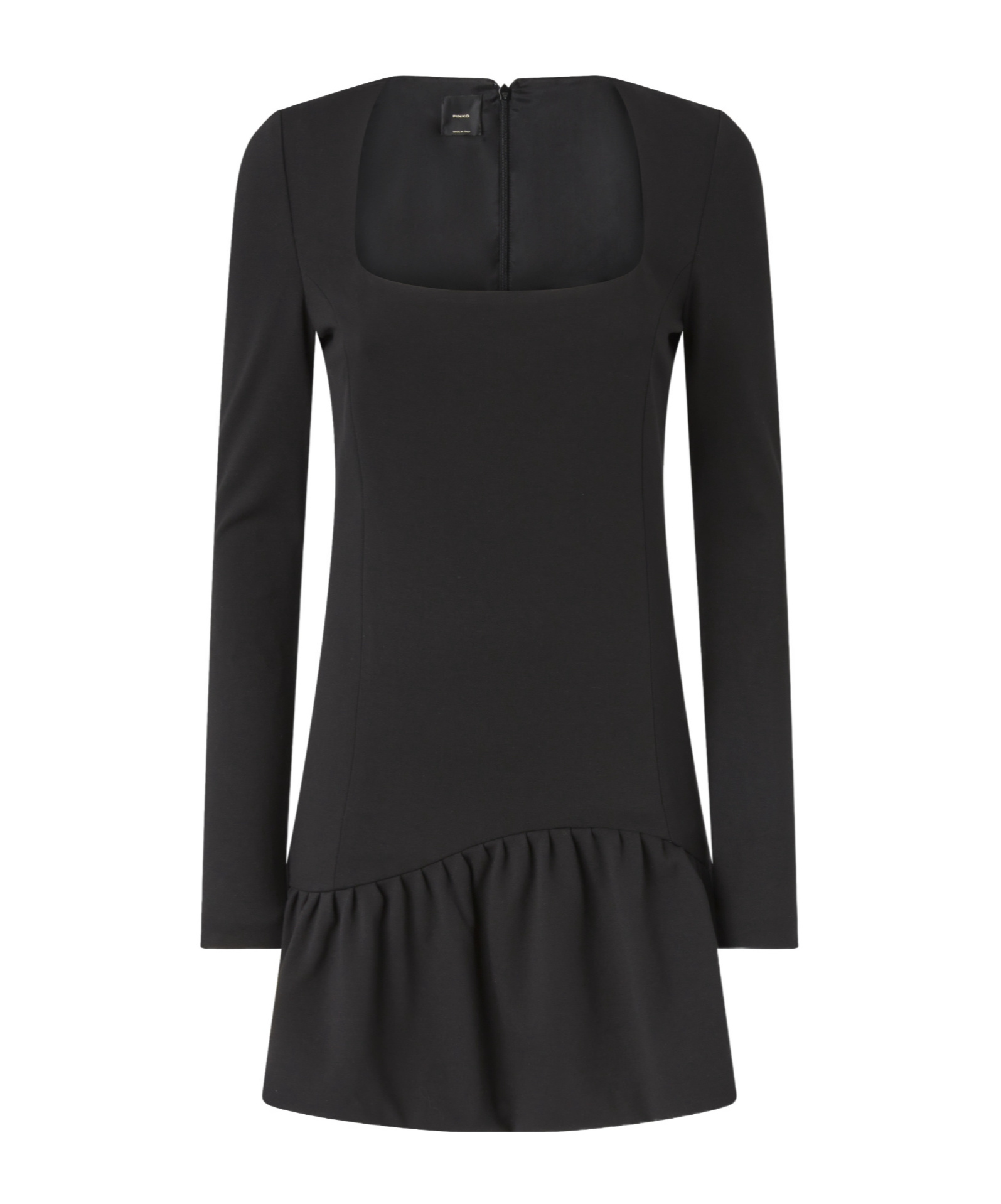 Pinko Mini Dress With Square Neckline In Black