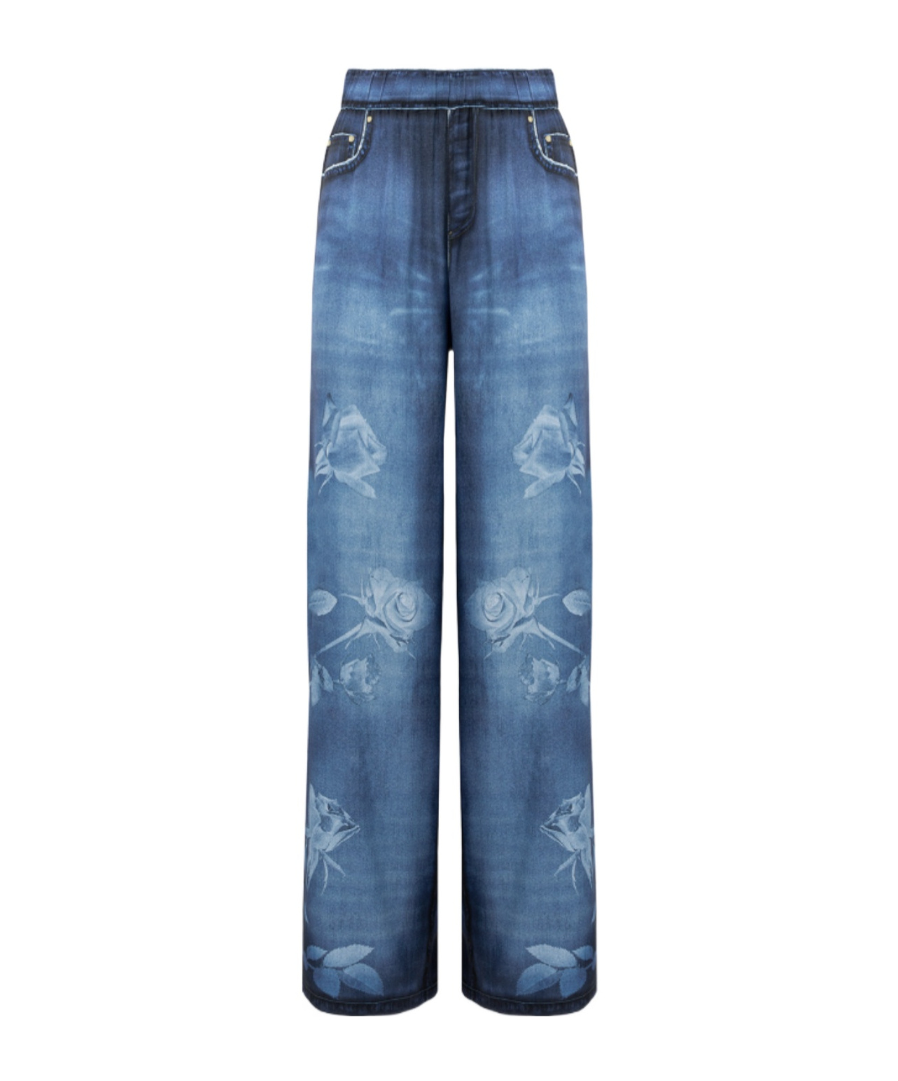 Blugirl Elastic Waist Trousers In Blue