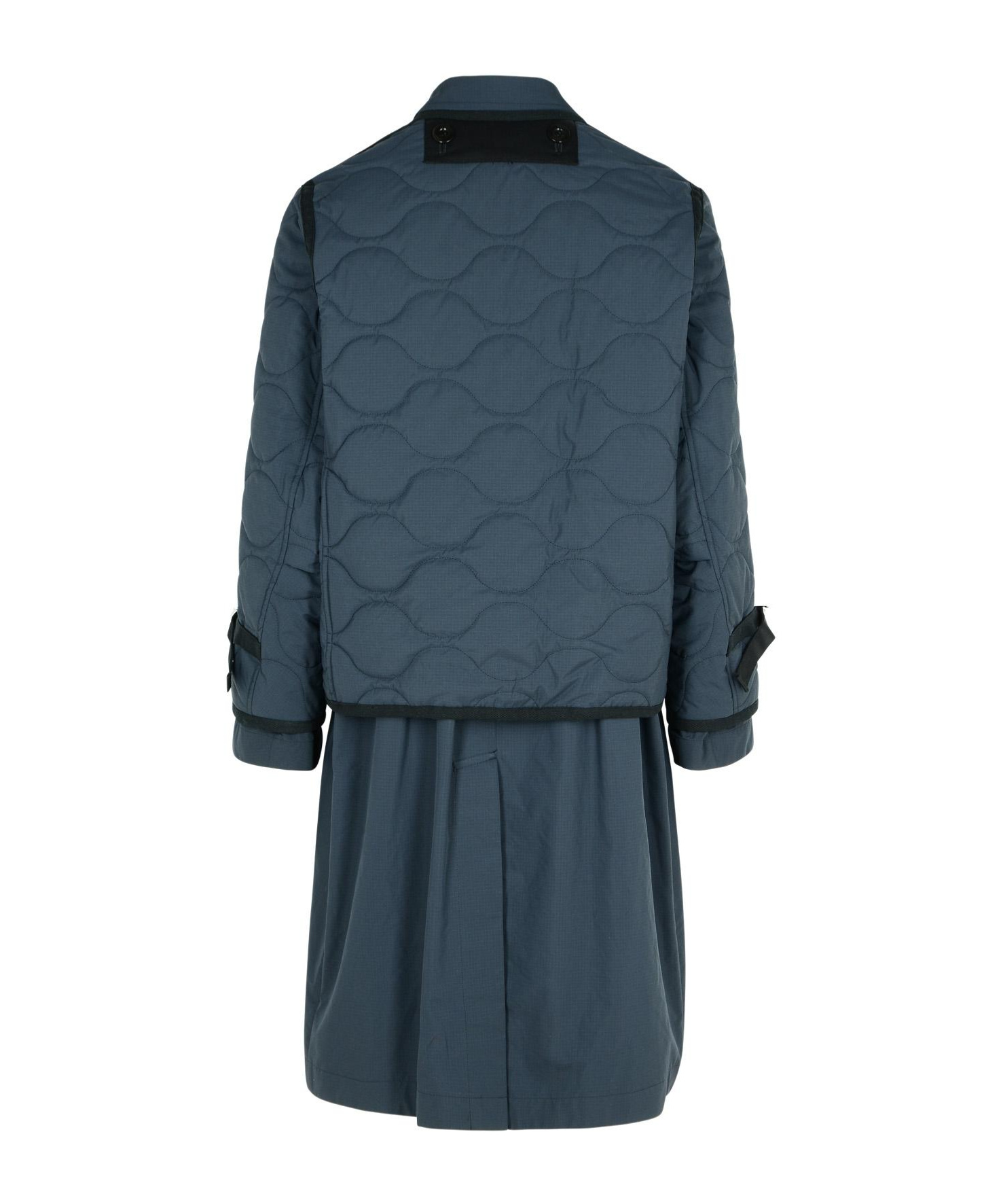 Sacai Long-sleeved Coat In Blue
