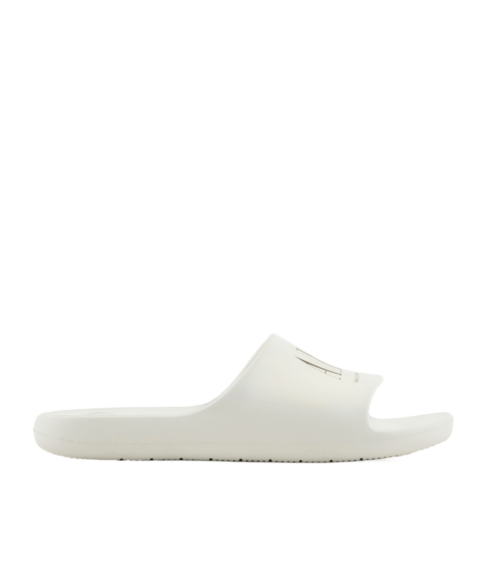Armani Exchange Logo Slippers In White