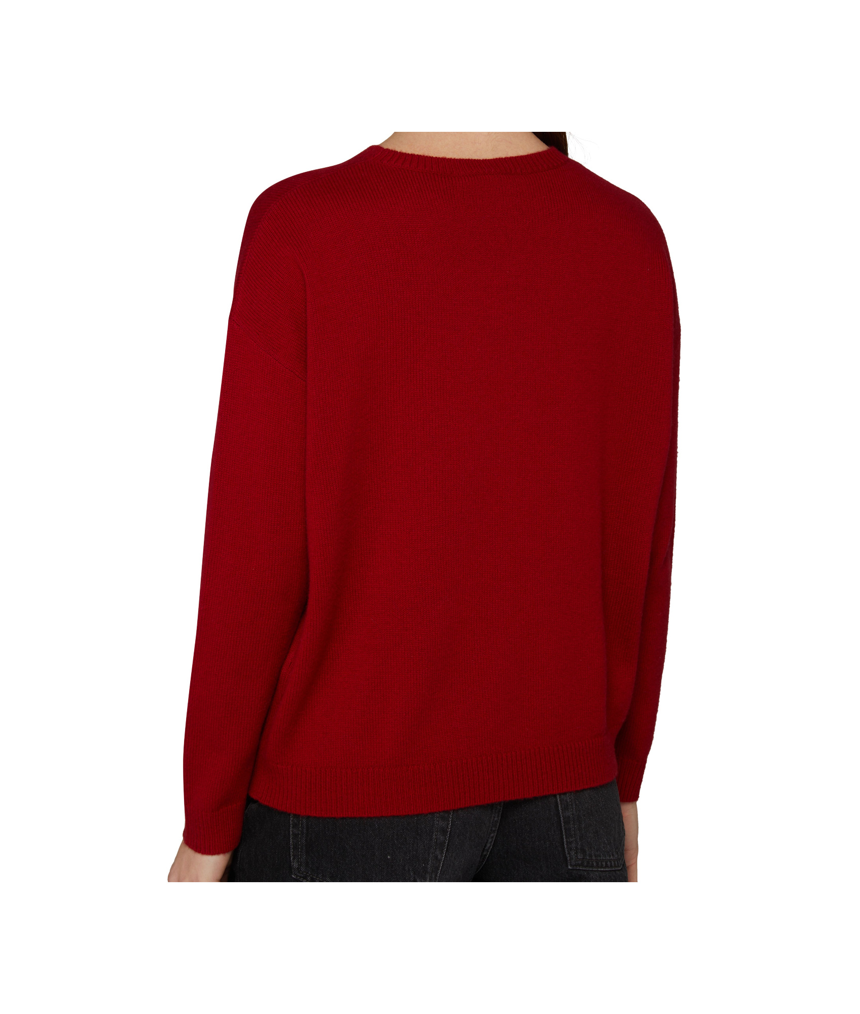 Max Mara Logo Embellished Crewneck Jumper In Red