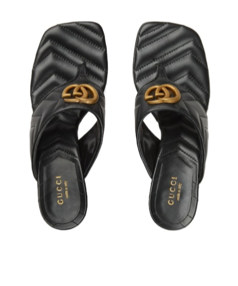 GUCCI 60MM DOUBLE G LEATHER MULES