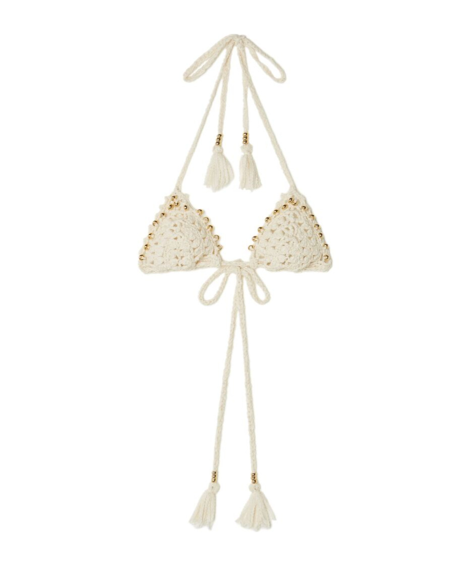 Alanui Cape Jasmine Bikini Top In Nude