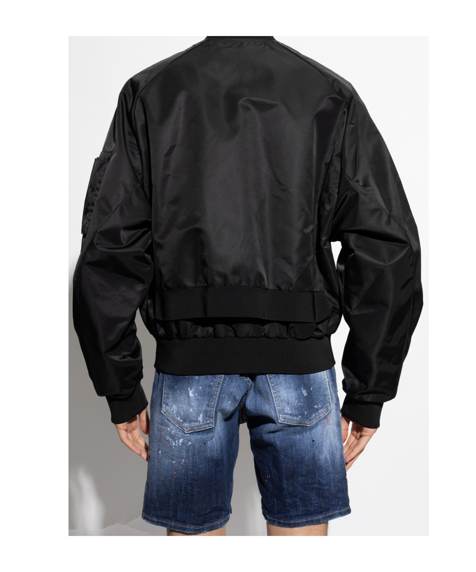 Dsquared2 Logo-appliqué Bomber Jacket In Black