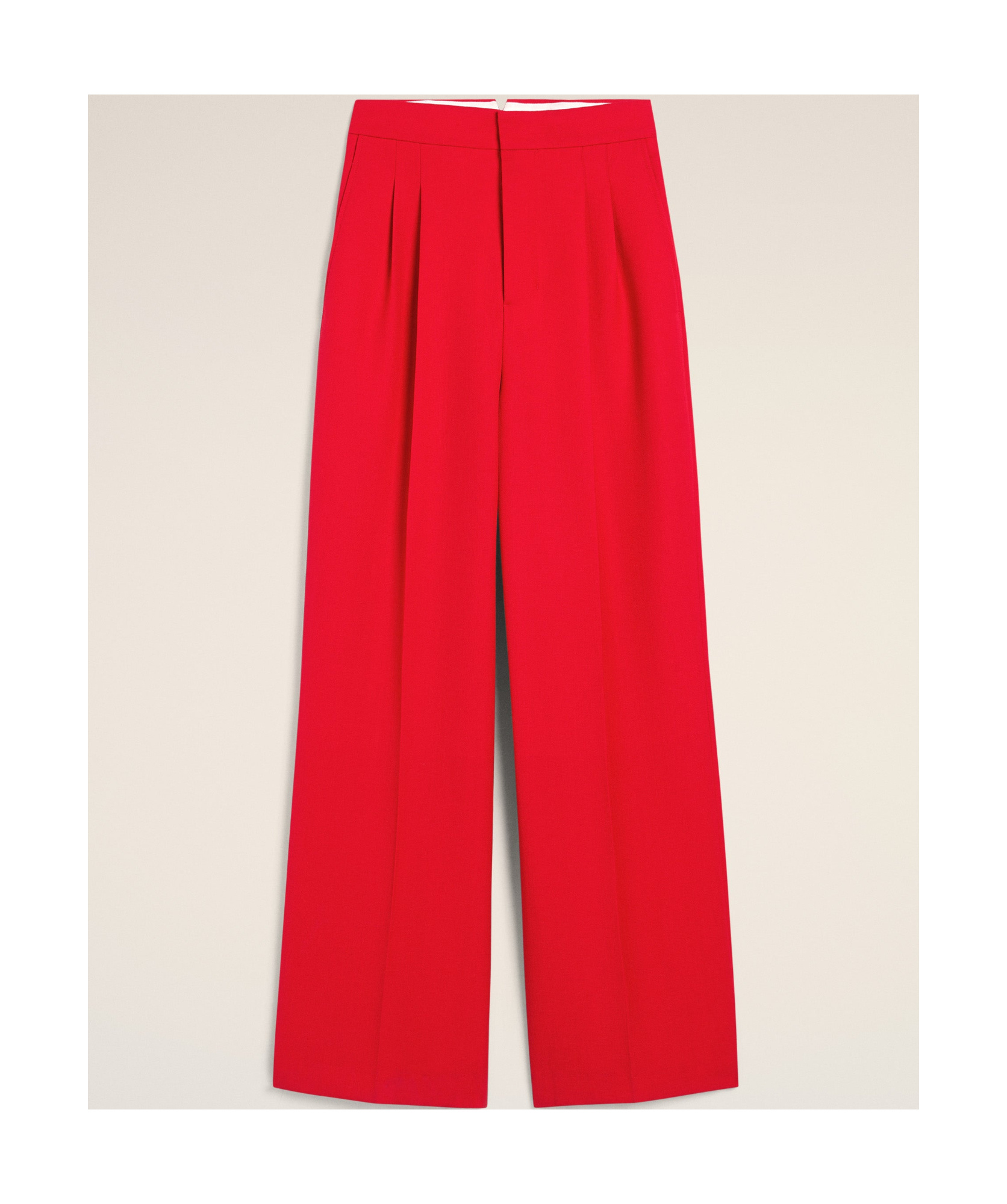 Ami Alexandre Mattiussi Red Wool High Waist Large Trousers Red In Red