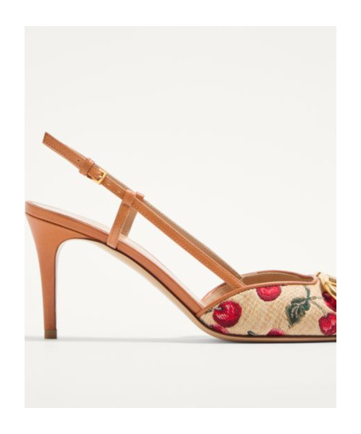 Valentino Garavani Embroidered Raffia Vlogo Signature Pumps In Nude
