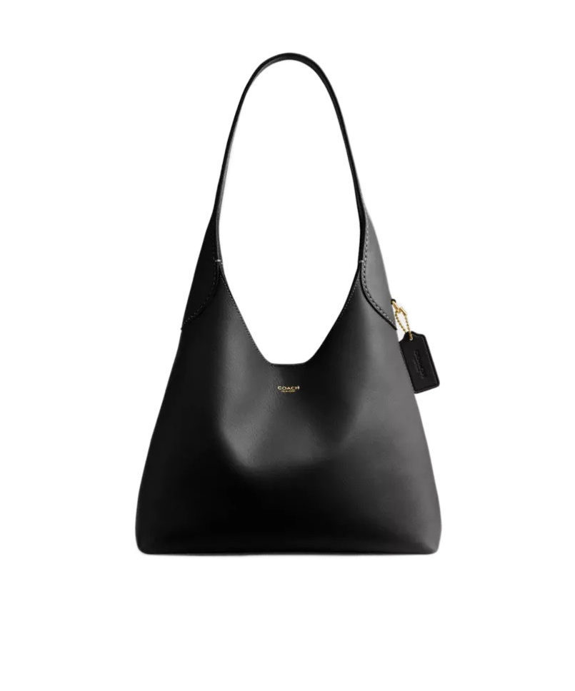 Coach New York Black Leather Brooklyn 28 Shoulder Bag In Black