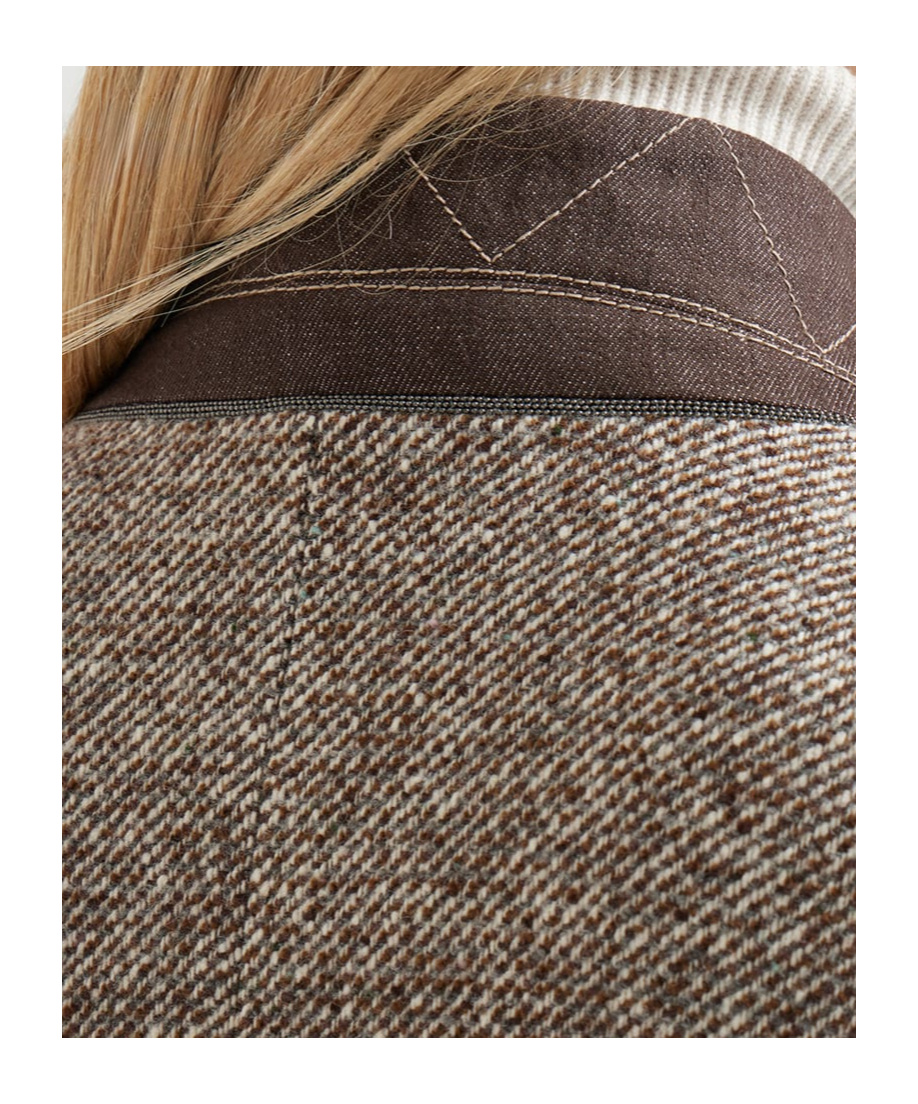 Brunello Cucinelli Belted Coat In Gray