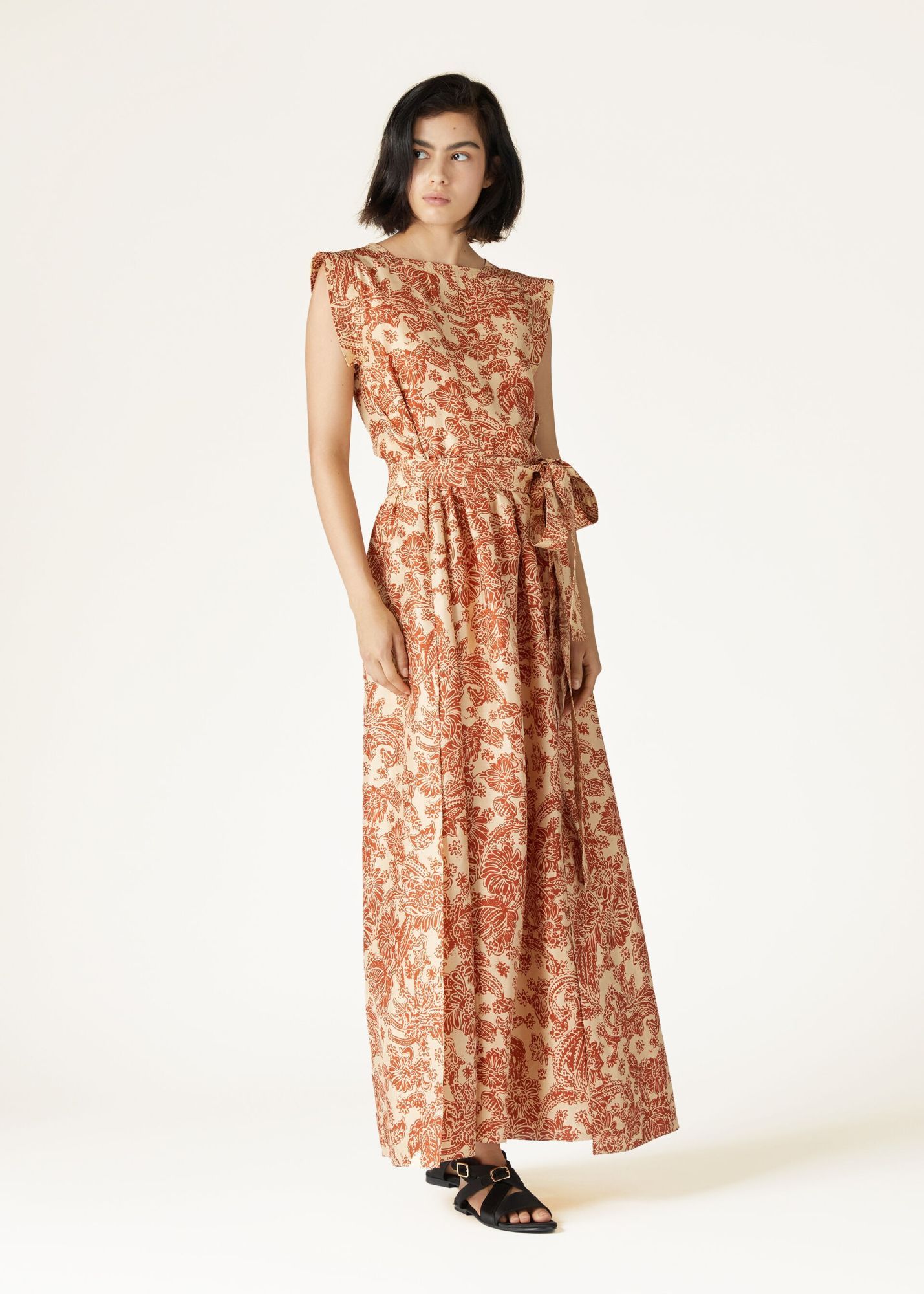 LORO PIANA PLEATED DETAIL DRESS