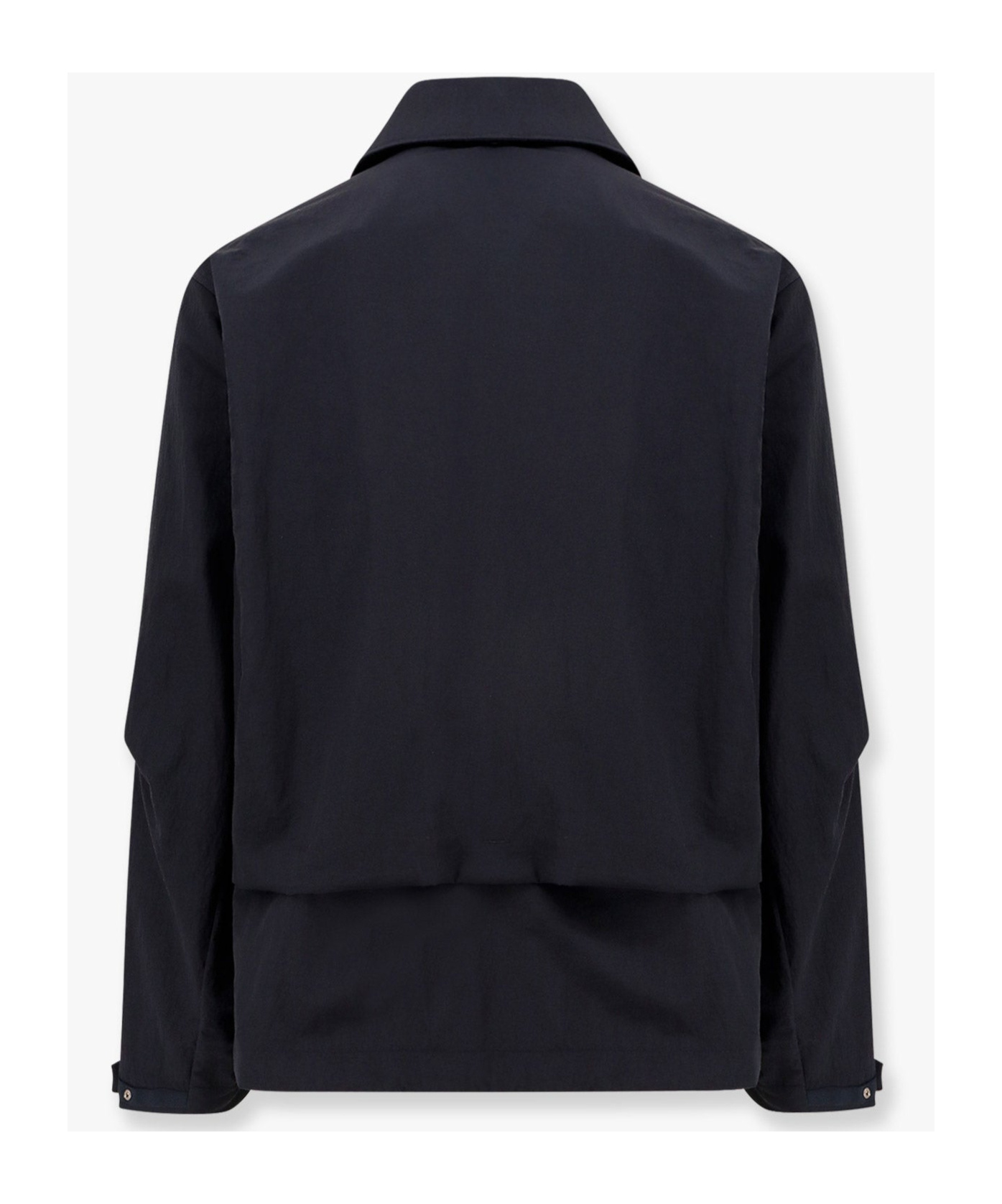 Herno Navy Blue Nylon Jacket In Black