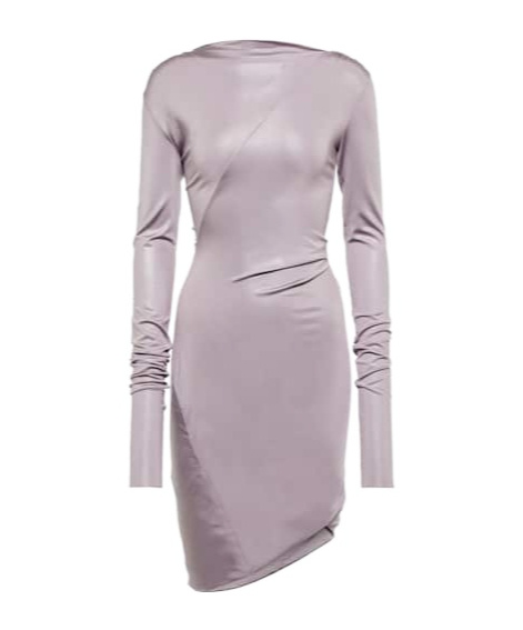 Rick Owens Lilies Jade Cutout Minidress In Purple