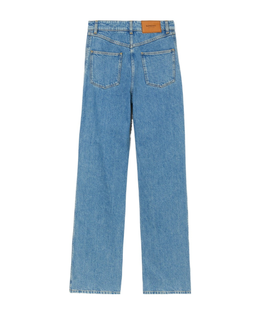 Burberry High-waist Straight-leg Jeans In Blue