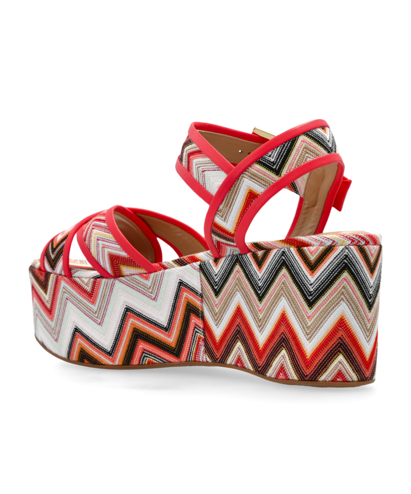 Shop Missoni 80mm Zigzag Platform Sandals In Nude