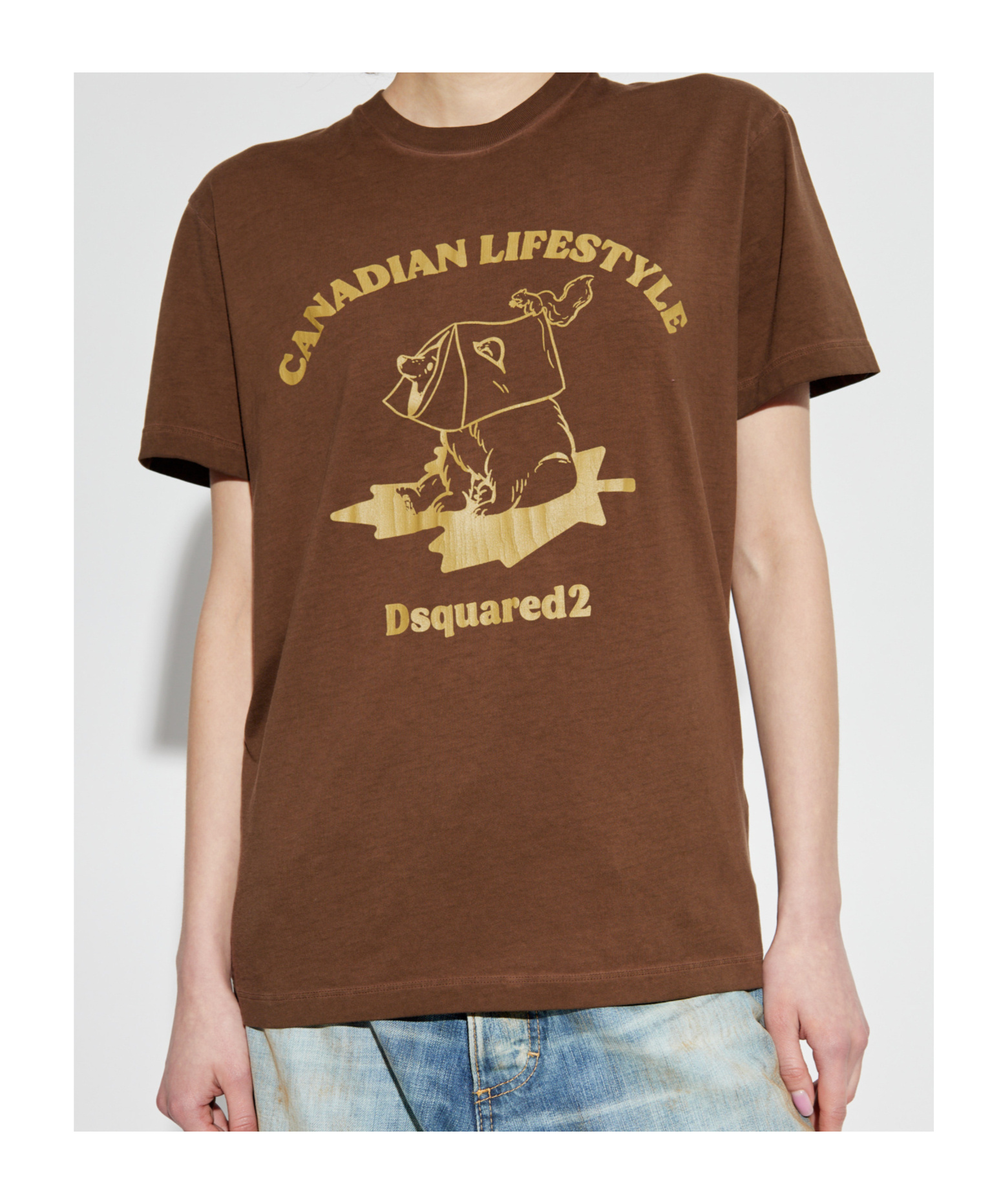 Dsquared2 Cotton T-shirt In Brown