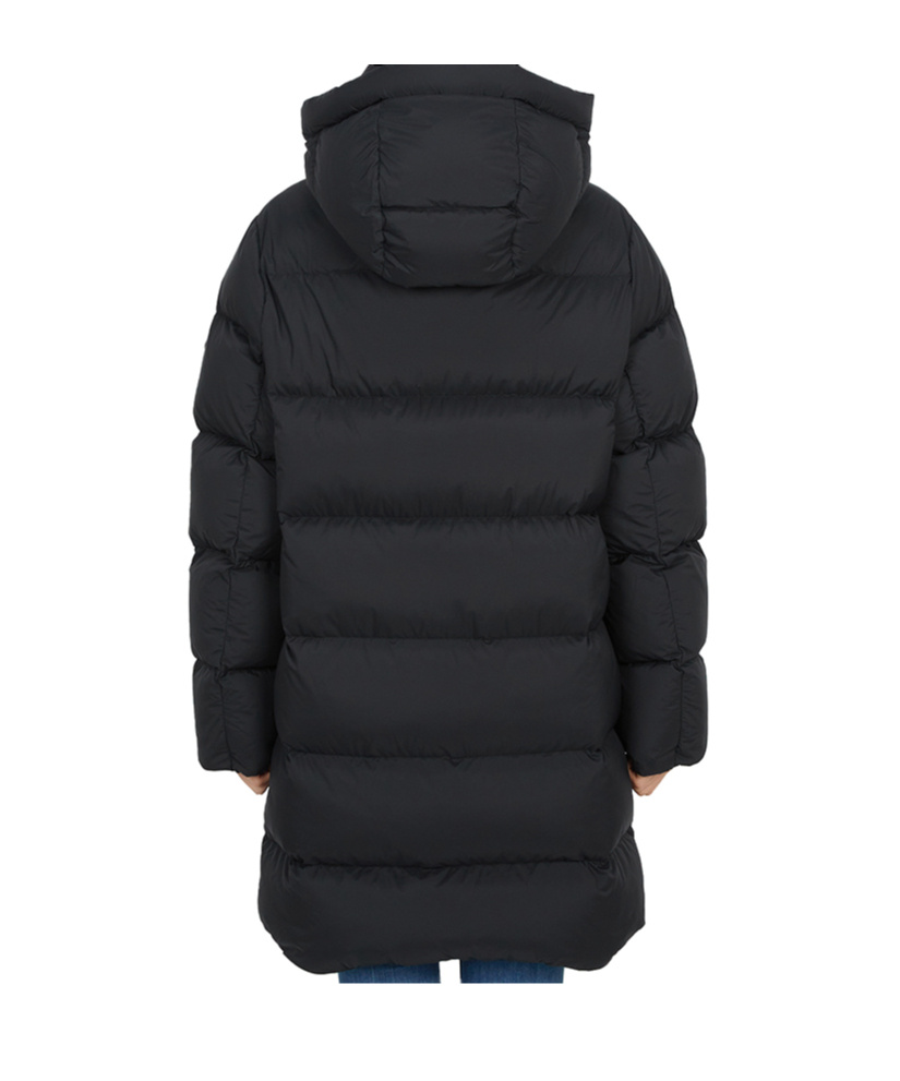 Moose Knuckles Hooded Down Jacket In Black
