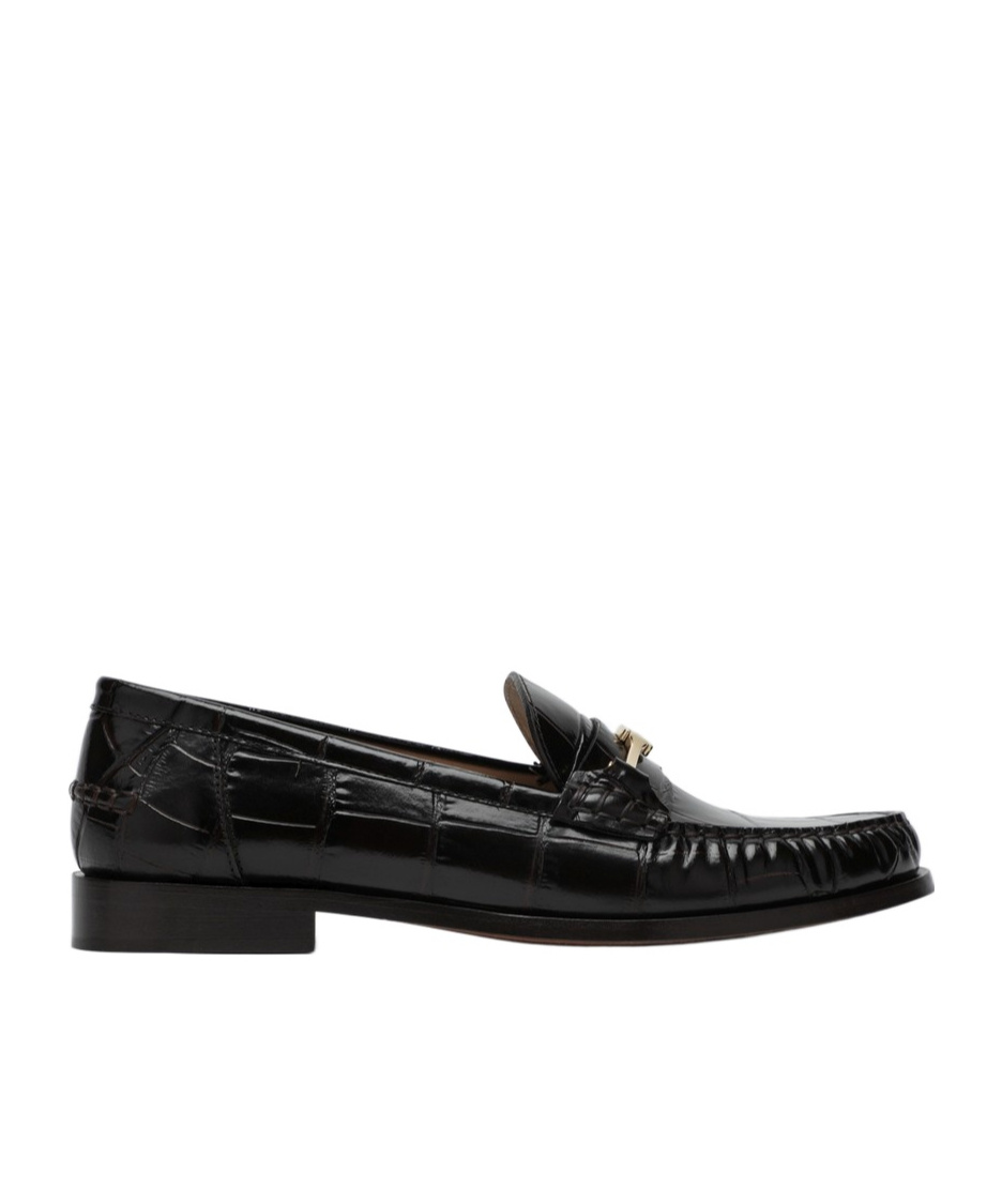 Ferragamo Black Maryan Loafers In Black