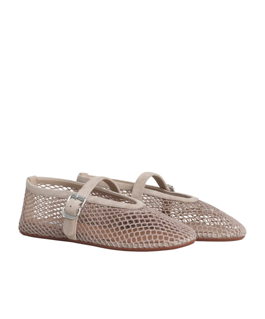 Alaïa Alaia Nude Grid Ballerina In Multi