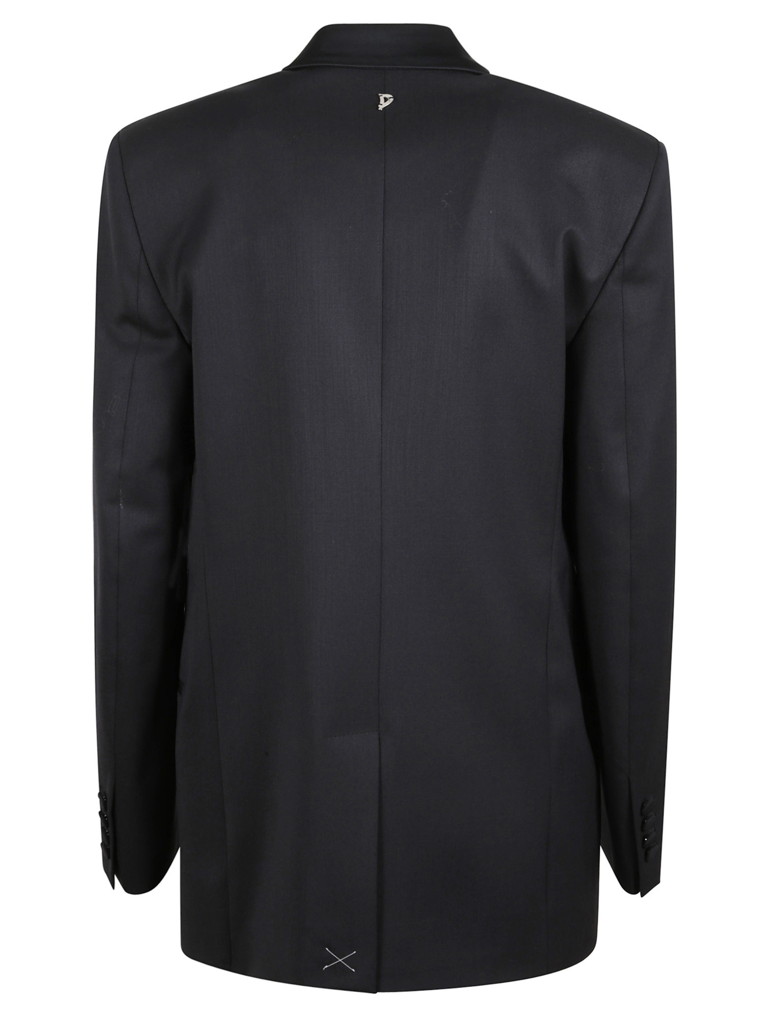 Dondup Double-breasted Blazer In Black