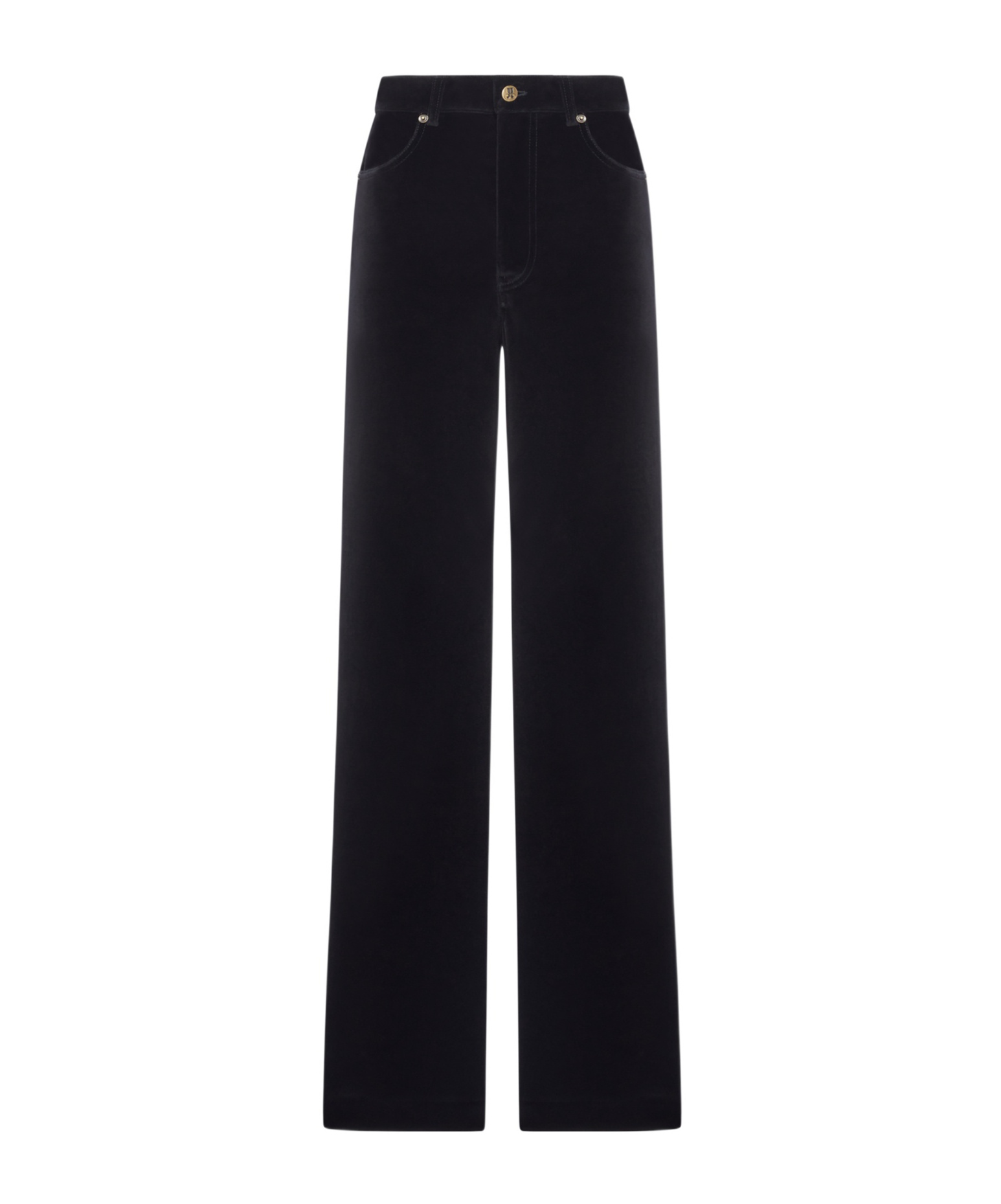 La Doublej Belt Loop Casual Pants In Black