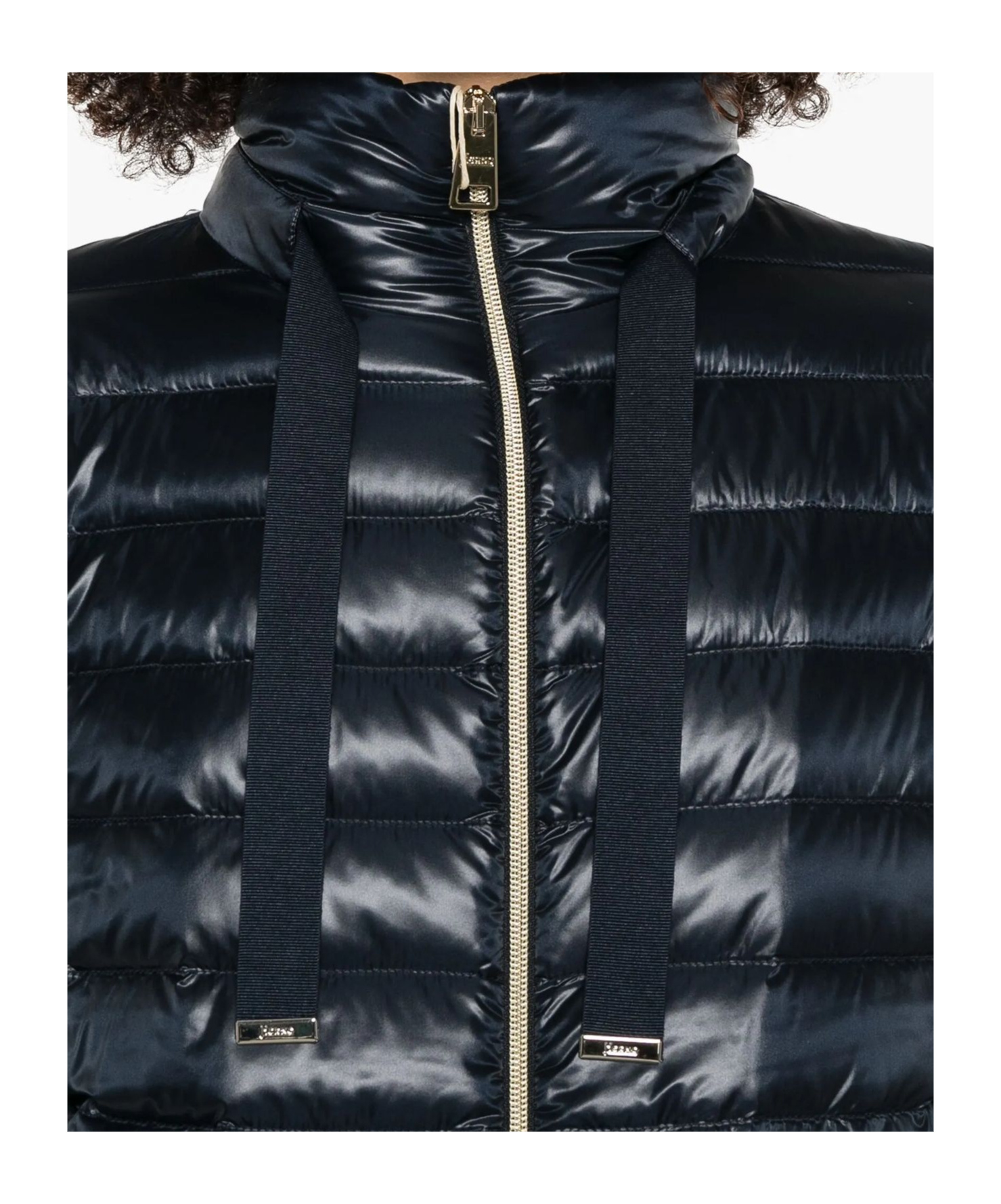 Herno Panelled Drawstring Jacket In Blue