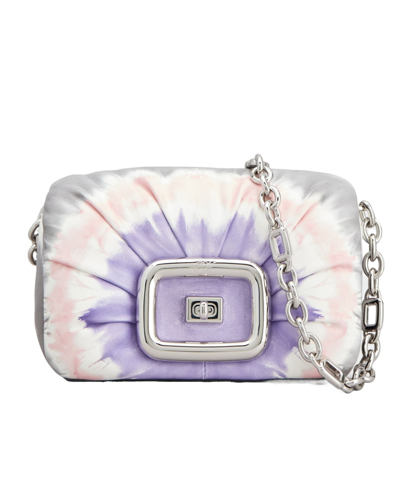 Shop Roger Vivier Viv' Choc Mini Bag In Nappa Leather In White
