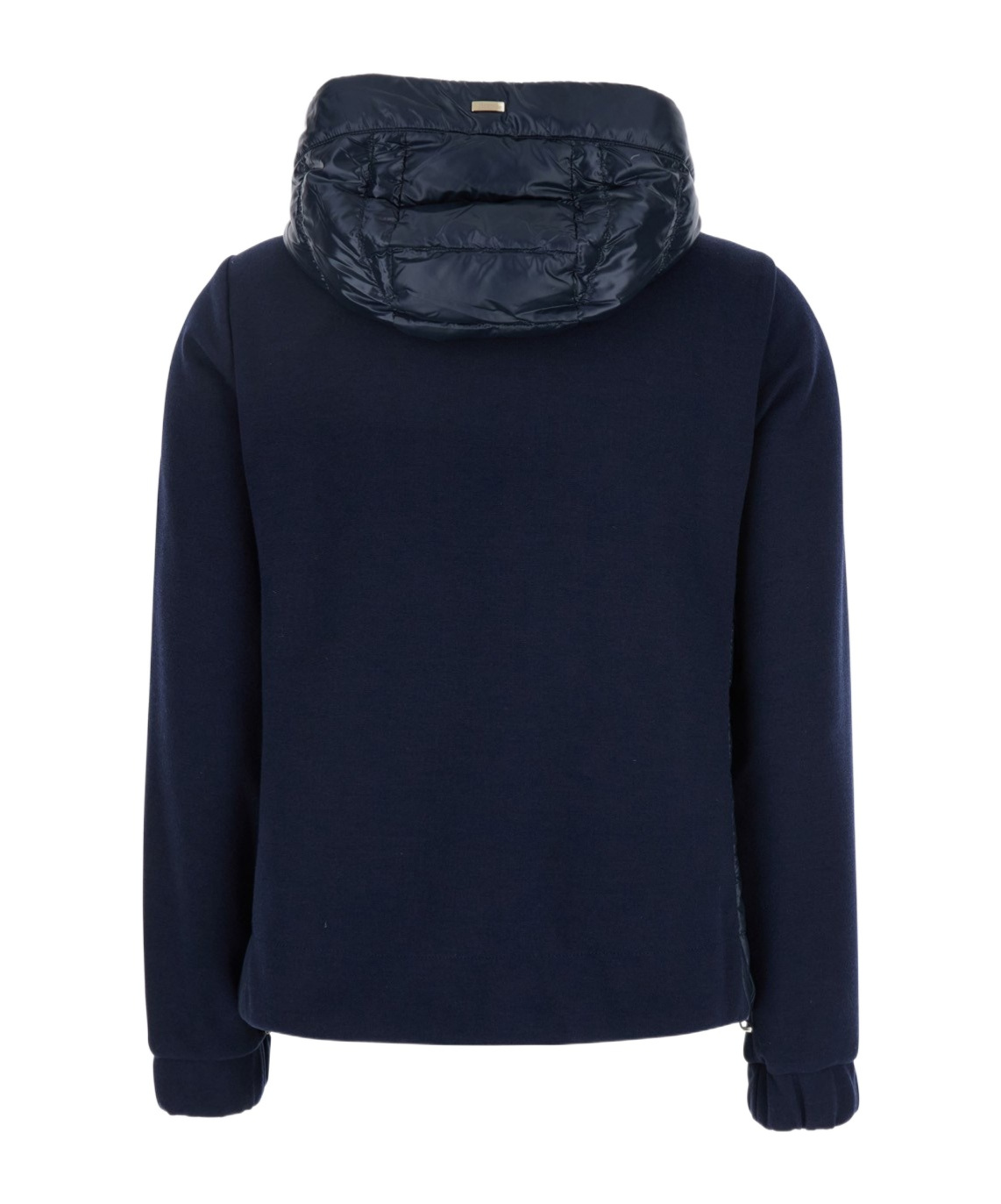 Herno Blue Sweatshirt With Fixed Drawstring Hood In Black