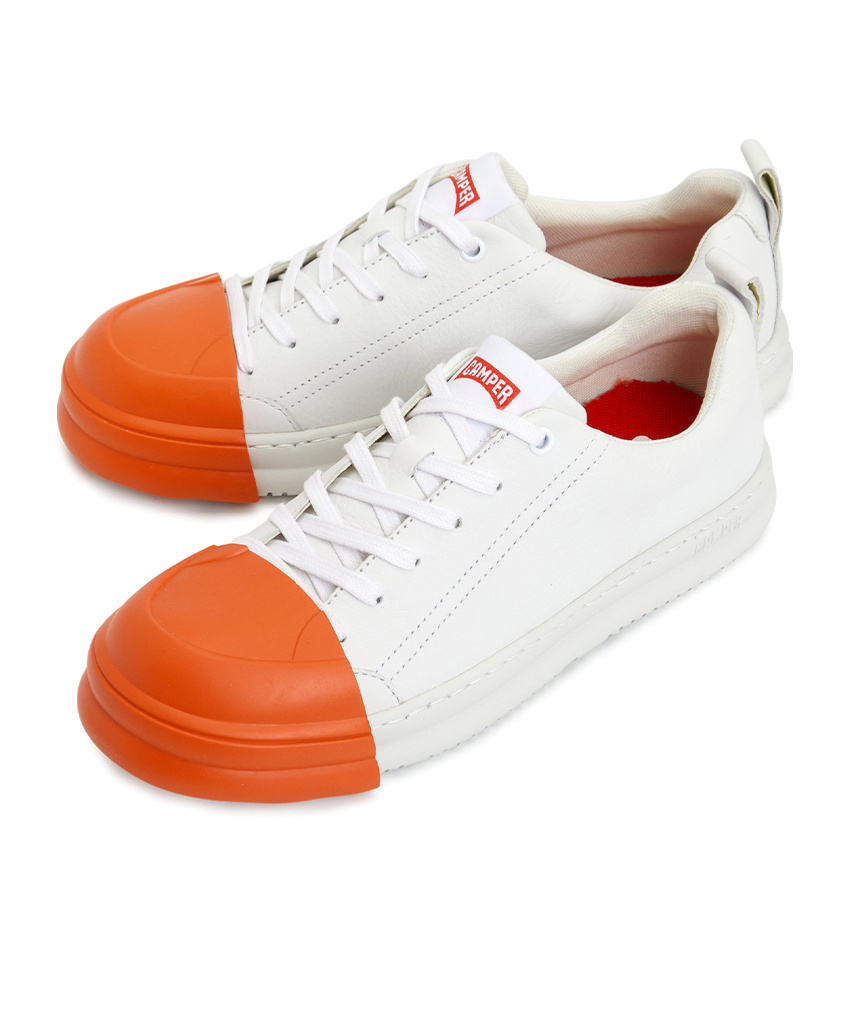 Camper Junction Runner Leather Sneakers In White