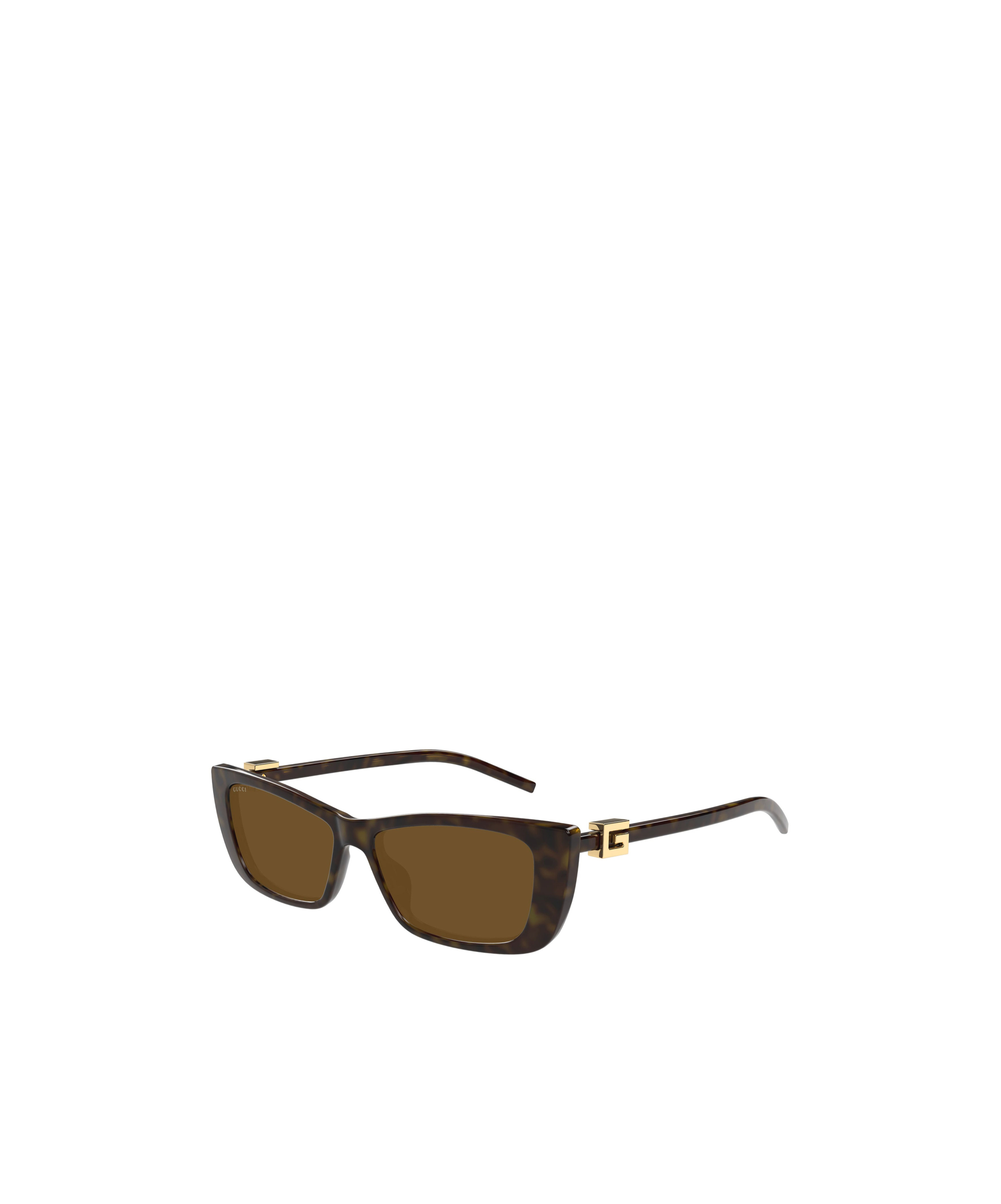 Gucci Geometric Frame Sunglasses In Brown