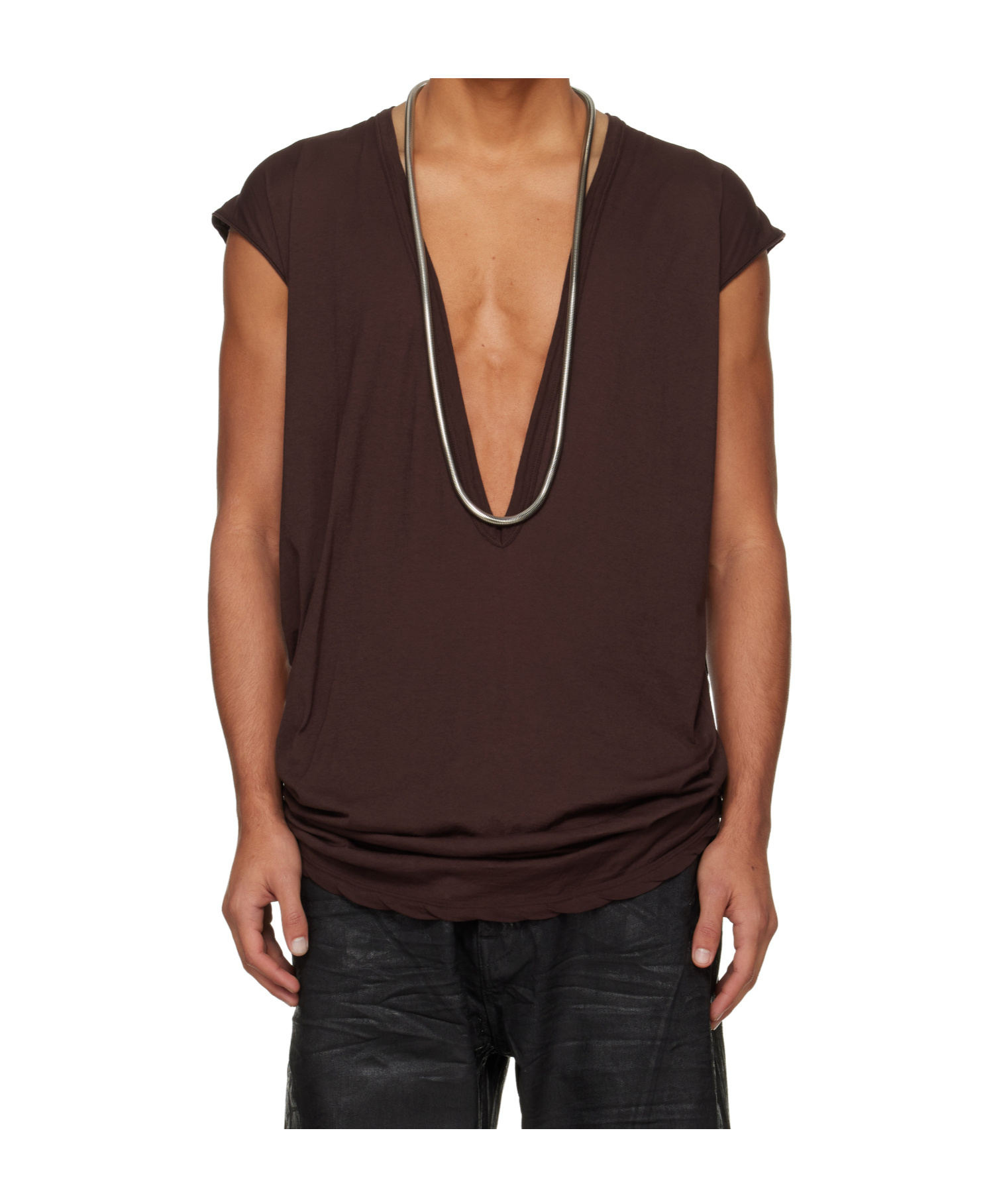 Rick Owens Drkshdw Burgundy Concordians Dylan T-shirt In Brown