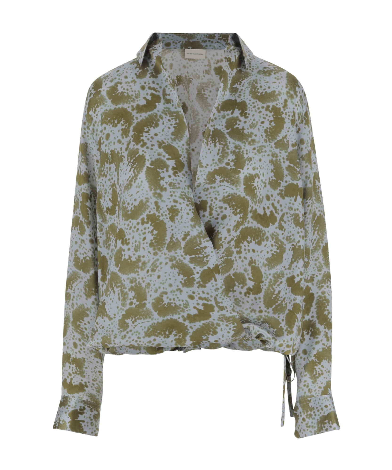 Shop Dries Van Noten Long-sleeved Shirt In Gray
