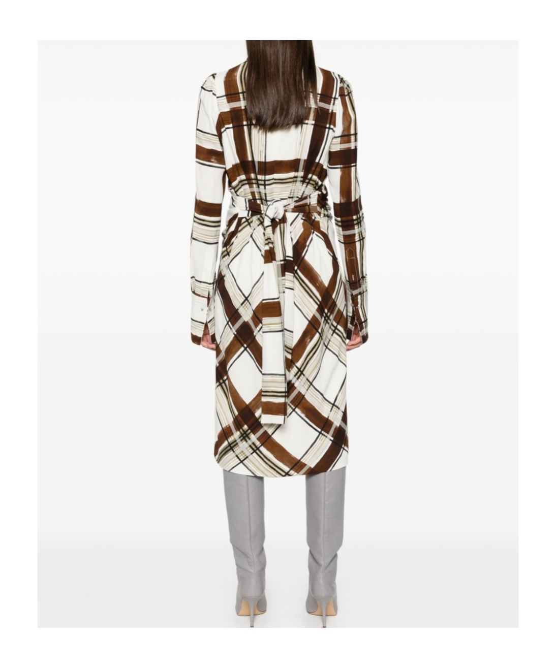 Dries Van Noten Long-sleeved Dress In White