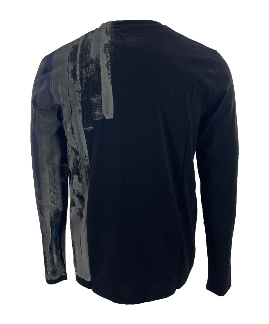 Karl Lagerfeld Round Collar And Long-sleeved T-shirt In Black