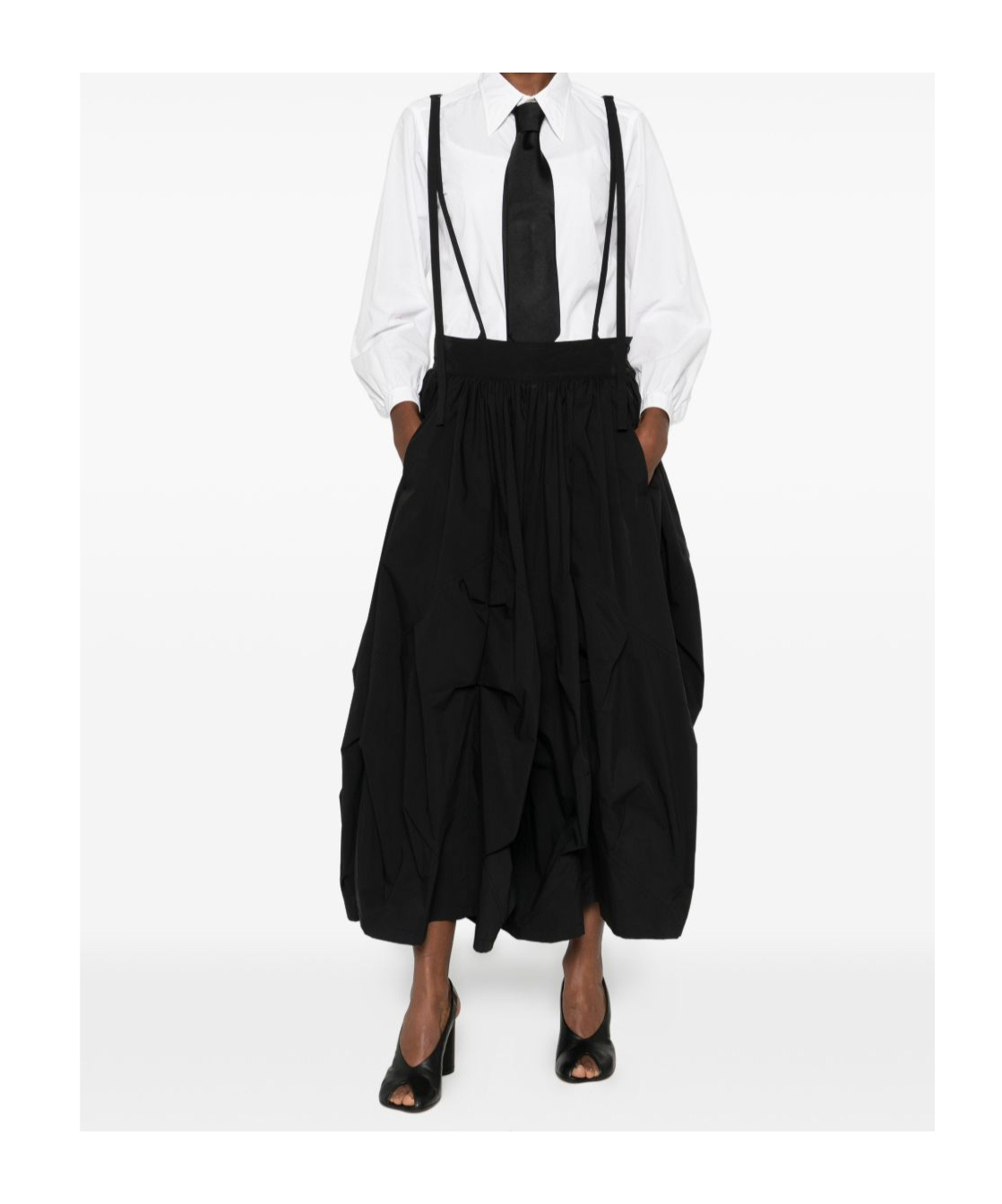 Yohji Yamamoto Suspender Dress In Black