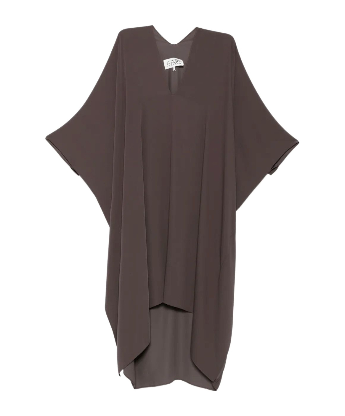 Mm6 Maison Margiela V-neck Asymmetric Day Dress In Animal Print