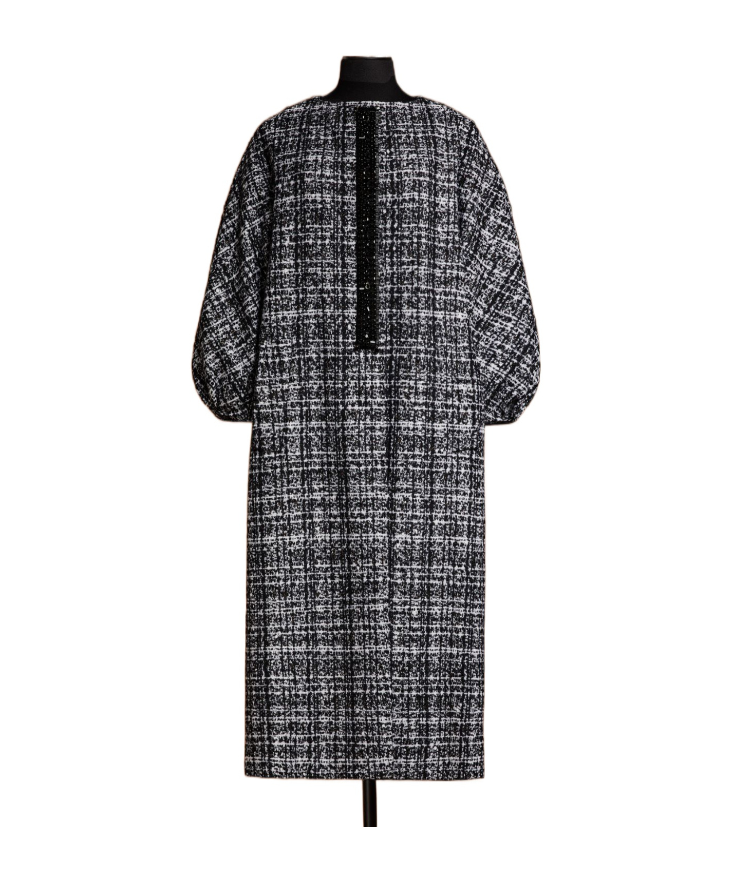 Max Mara Silk, Mohair And Wool Tweed Cardigan Coat In Black