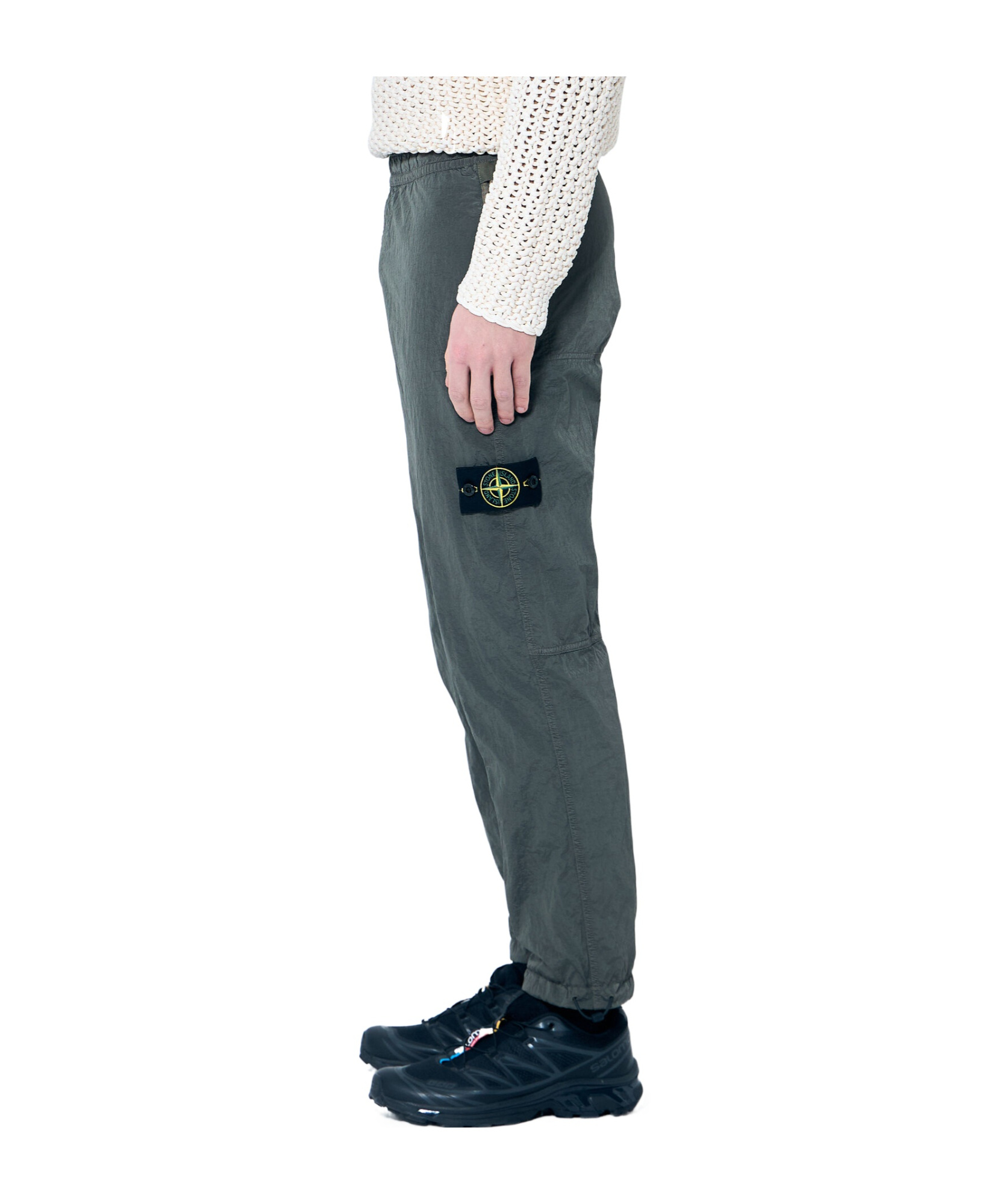 Stone Island Pleated Sweatpants In Green