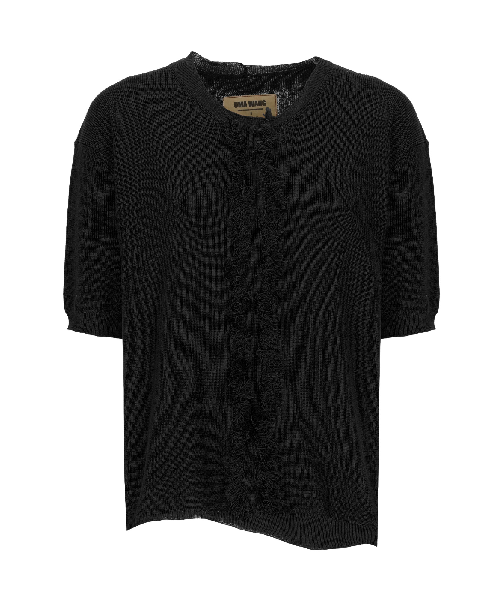 Shop Uma Wang Fringe Sweater In Black