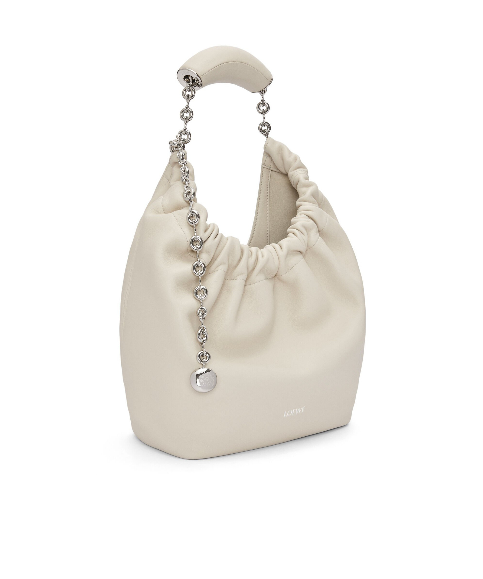Loewe Squeeze Small Shoulder Bag In Sea Salt