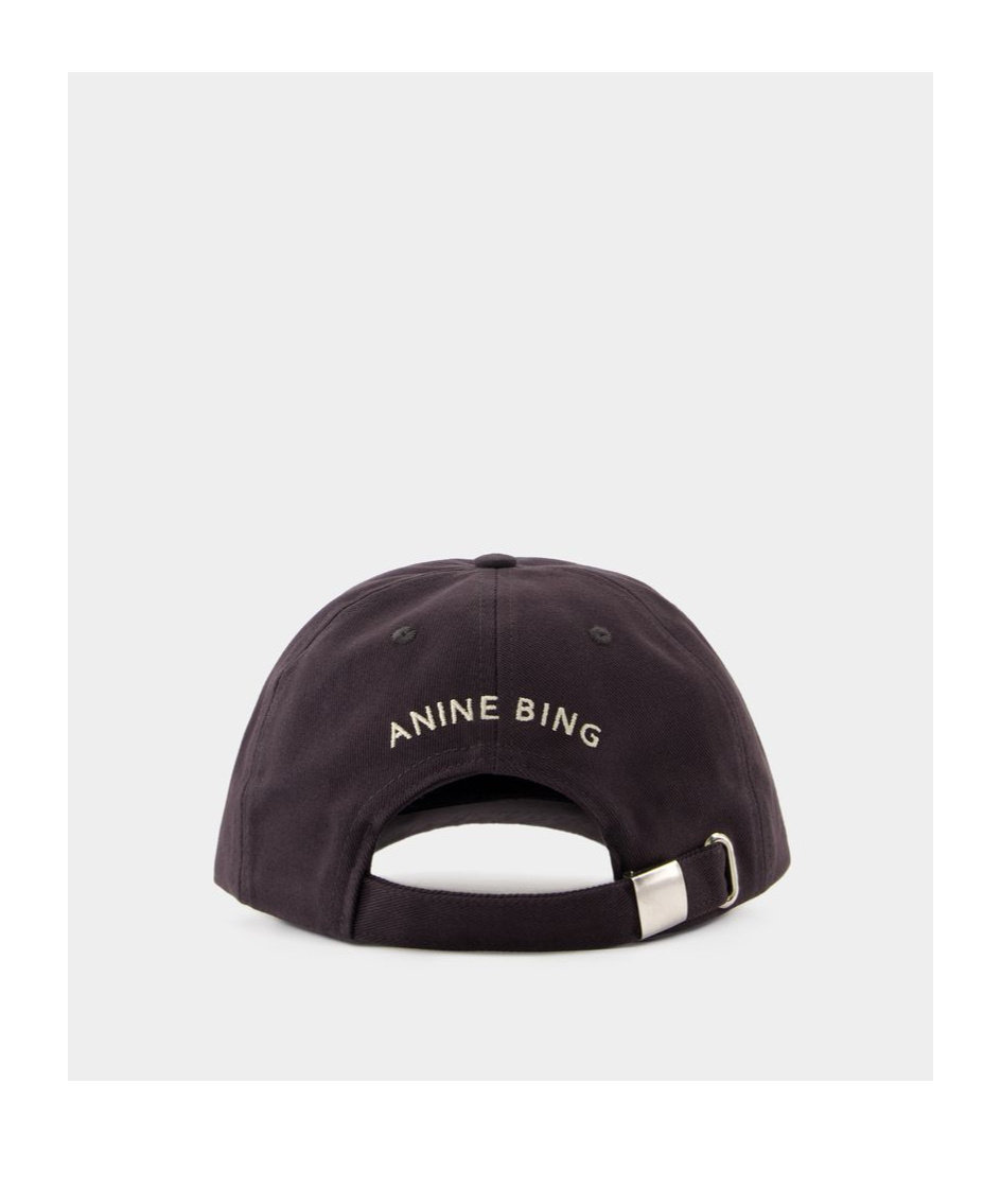 Anine Bing Logo Baseball Cap In Black