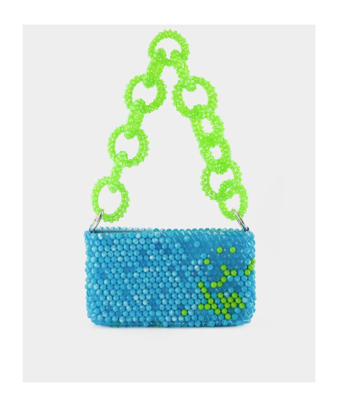 Germanier Zippered Shoulder Bag In Green