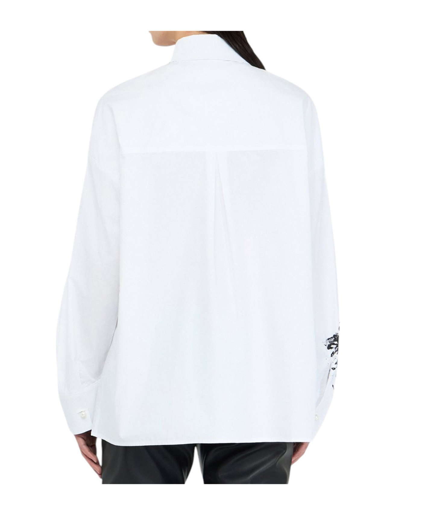 Liu •jo Cotton Shirt With Print In White